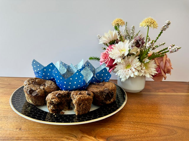 Kernza® bran muffin mix with chocolate chips