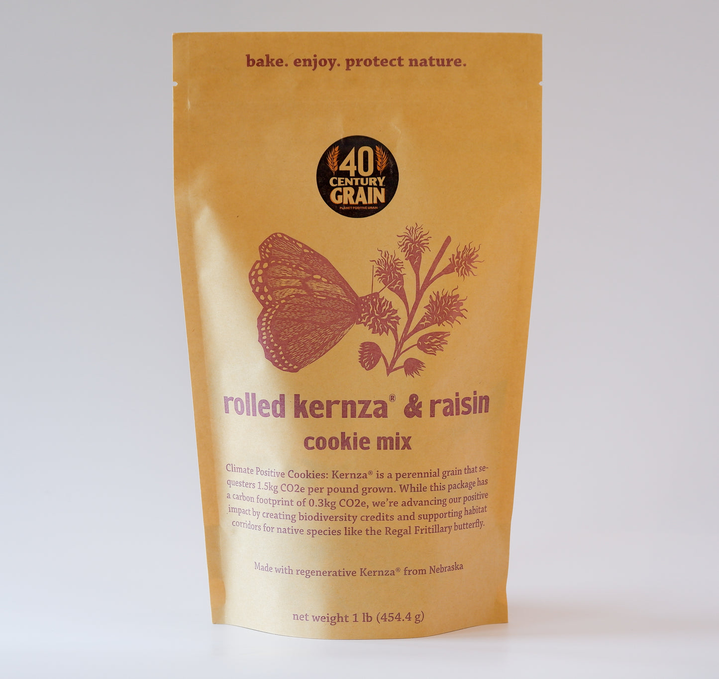 Rolled Kernza® & raisin cookie mix