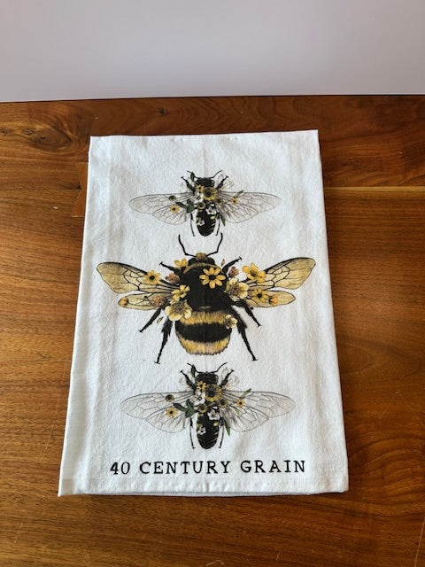 40 Century Grain Bee Tea Towel